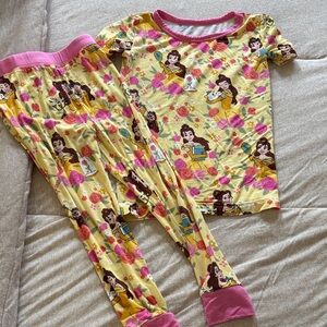 Little Sleepies Belle Kids Pajama Set - Yellow and Pink
